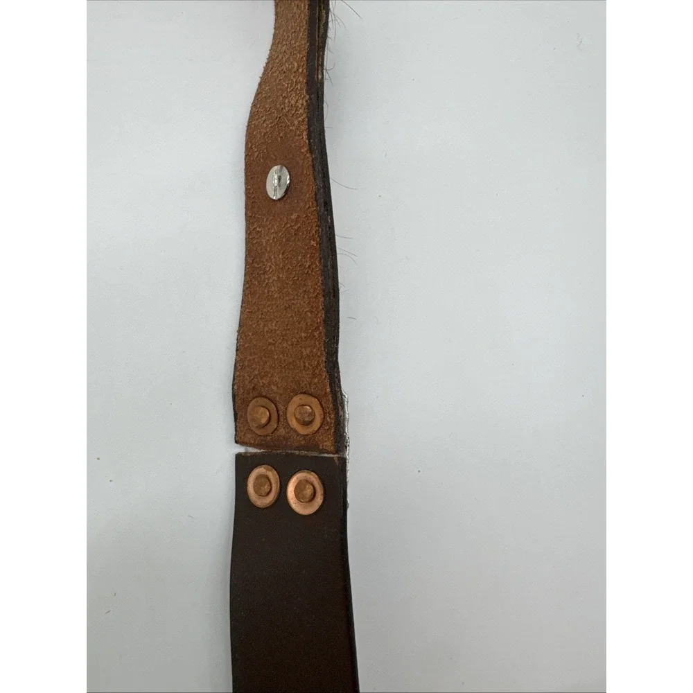 MEN'S WESTERN CONCHO LEATHER BELT. COWBOY RODEO SUEDE CONCHO LEATHER BELT 34